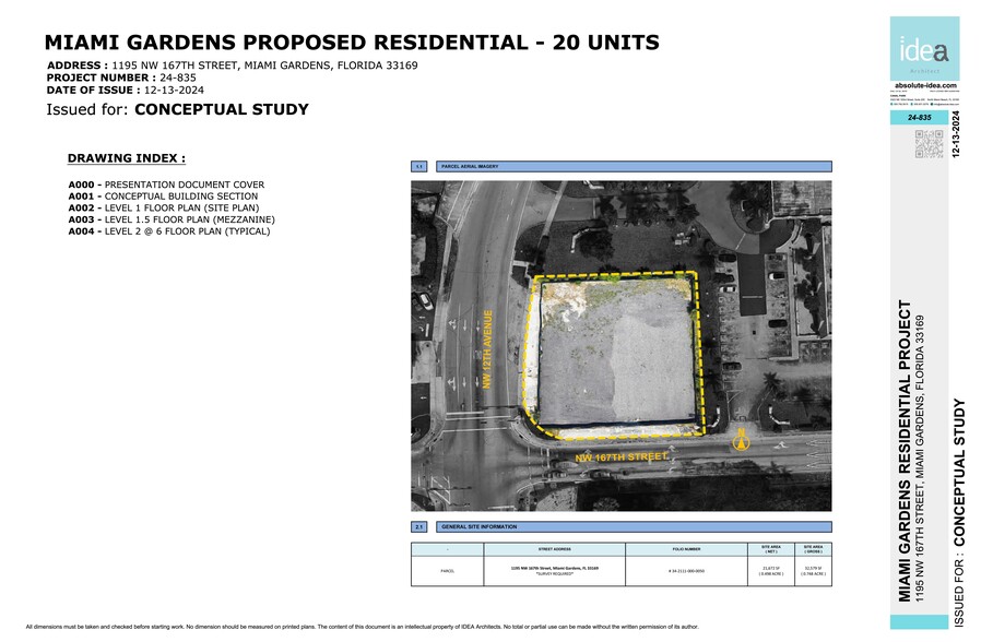 1195 NW 167th St, Miami Gardens, FL à vendre - Plan de site - Image 3 de 3