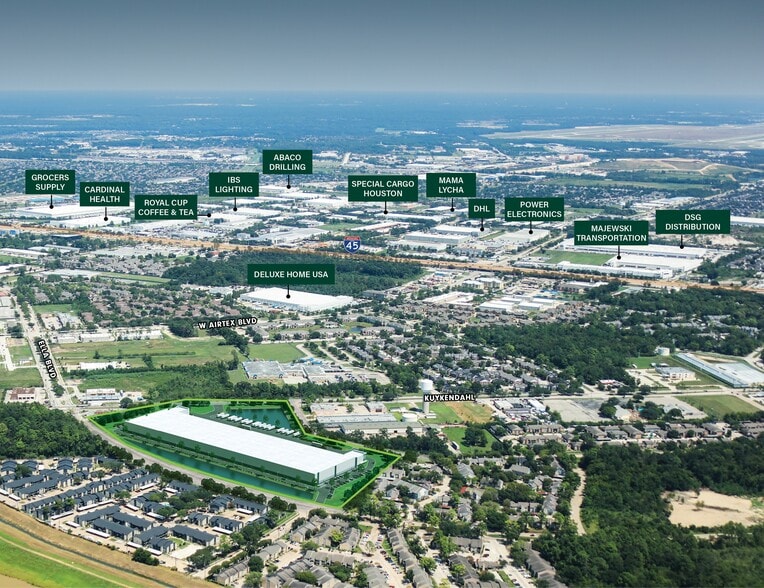 14410 Ella Blvd, Houston, TX for lease - Aerial - Image 3 of 4