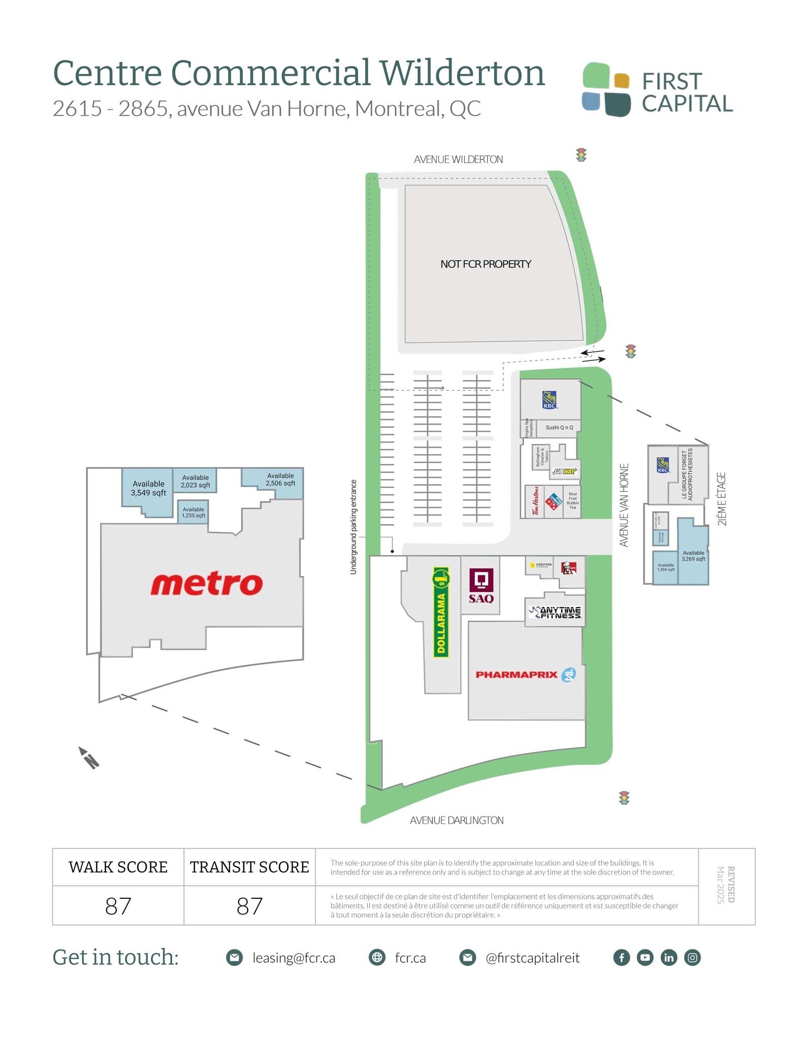 2615-2865 Ave Van Horne, Montréal, QC for lease Site Plan- Image 1 of 1