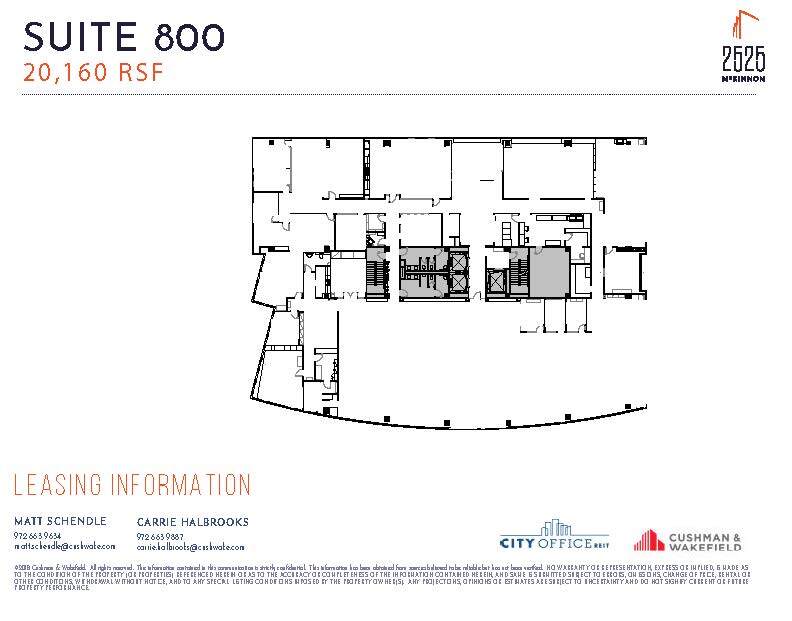 2525 McKinnon St, Dallas, TX for lease Floor Plan- Image 1 of 1