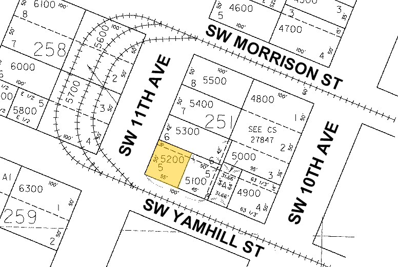1033 SW Yamhill St, Portland, OR for lease - Plat Map - Image 2 of 6