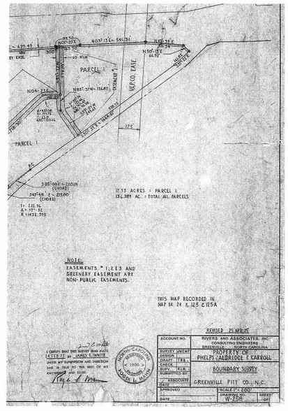 0 Old Pactolus Rd, Greenville, NC à vendre - Plan cadastral - Image 2 de 2