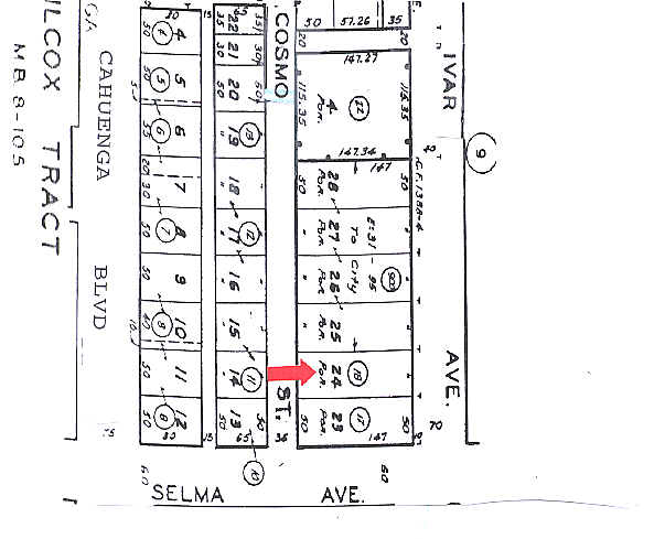1605 Ivar Ave, Los Angeles, CA for sale - Plat Map - Image 2 of 4