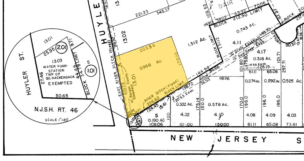 650 Huyler St, South Hackensack, NJ à louer - Plan cadastral - Image 2 de 2