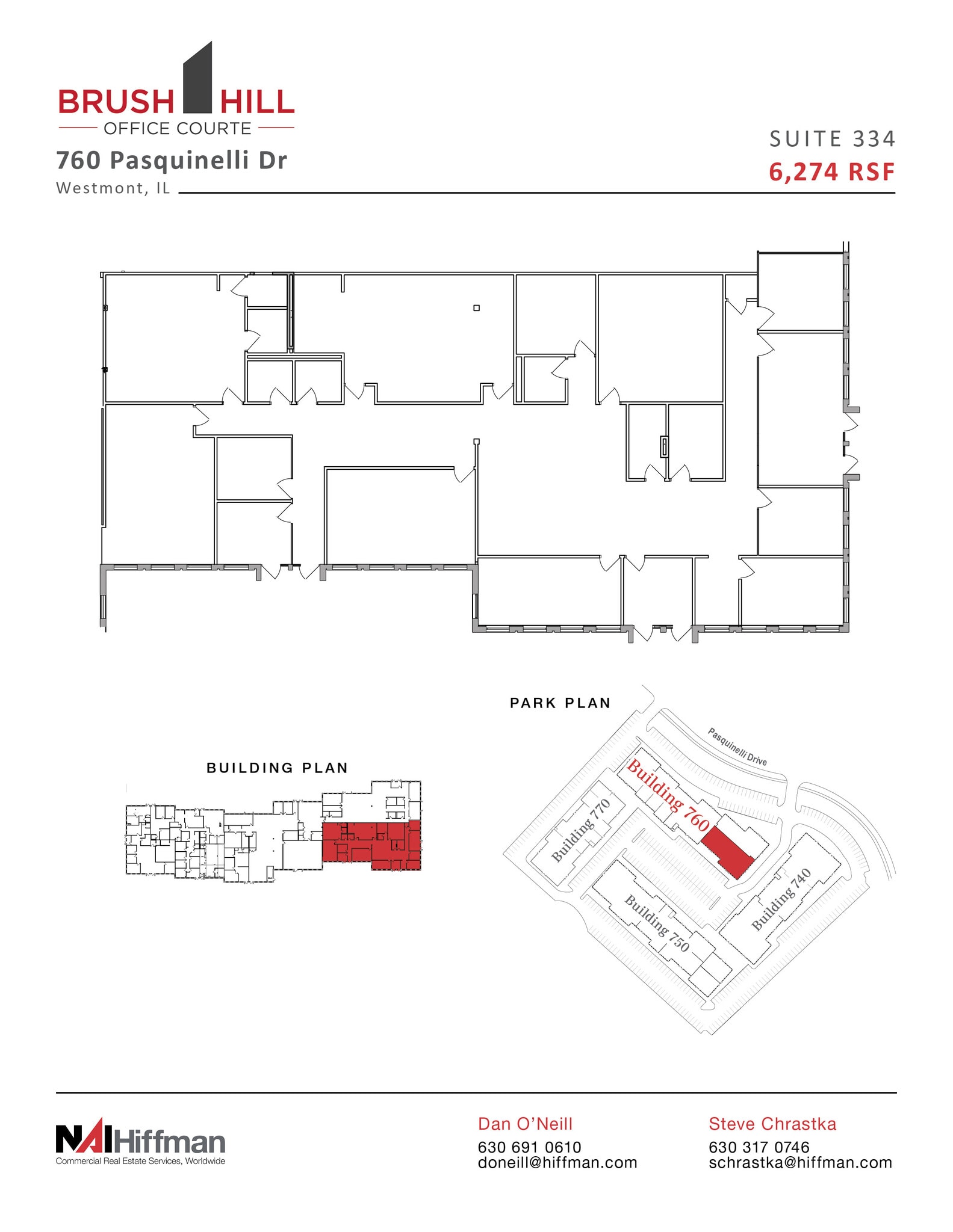740 Pasquinelli Dr, Westmont, IL for lease Floor Plan- Image 1 of 2