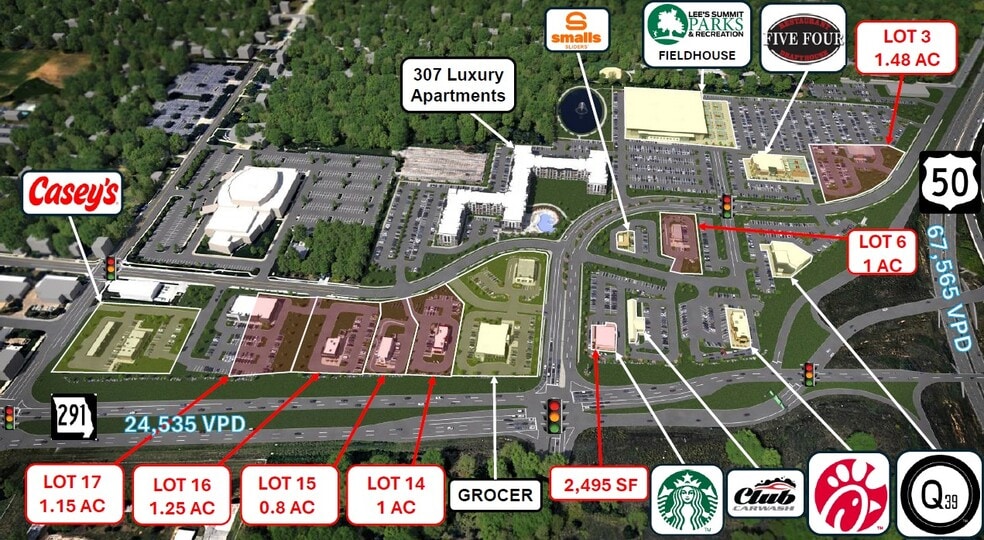 SWC Hwy 50 & Hwy 291, Lee's Summit, MO for lease - Building Photo - Image 1 of 1