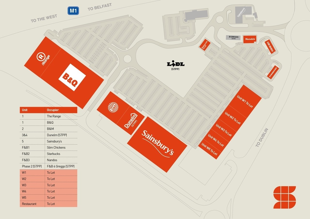 Sprucefield Retail Park, Lambeg for lease Site Plan- Image 1 of 1