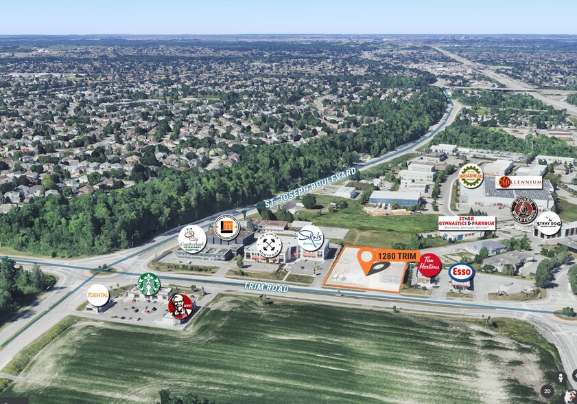 1280 Trim Rd, Ottawa, ON for lease - Aerial - Image 1 of 2