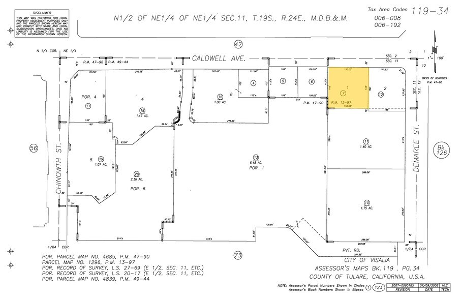 3745 W Caldwell Ave, Visalia, CA à louer - Plan cadastral - Image 2 de 5