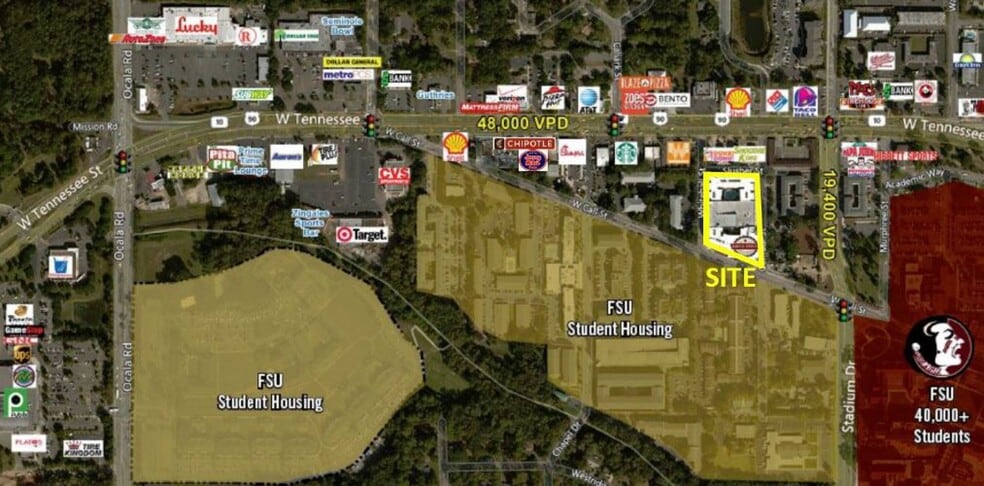 1600 W Call St, Tallahassee, FL à louer - Photo du bâtiment - Image 3 de 8