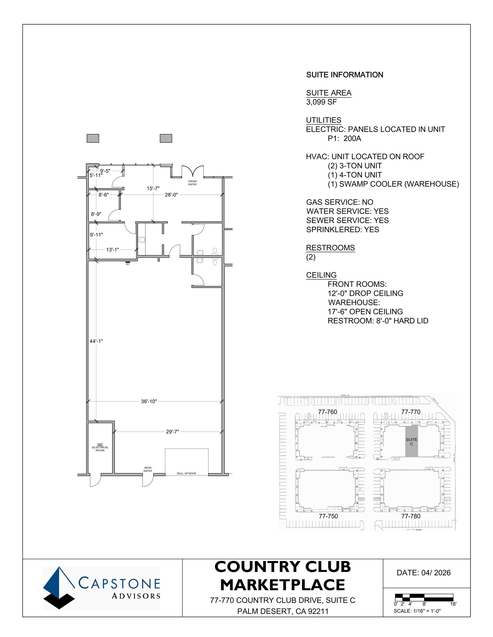 77750 Country Club Dr, Palm Desert, CA for lease Site Plan- Image 1 of 2