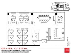 2445 Technology Forest Blvd, The Woodlands, TX for lease Floor Plan- Image 2 of 2
