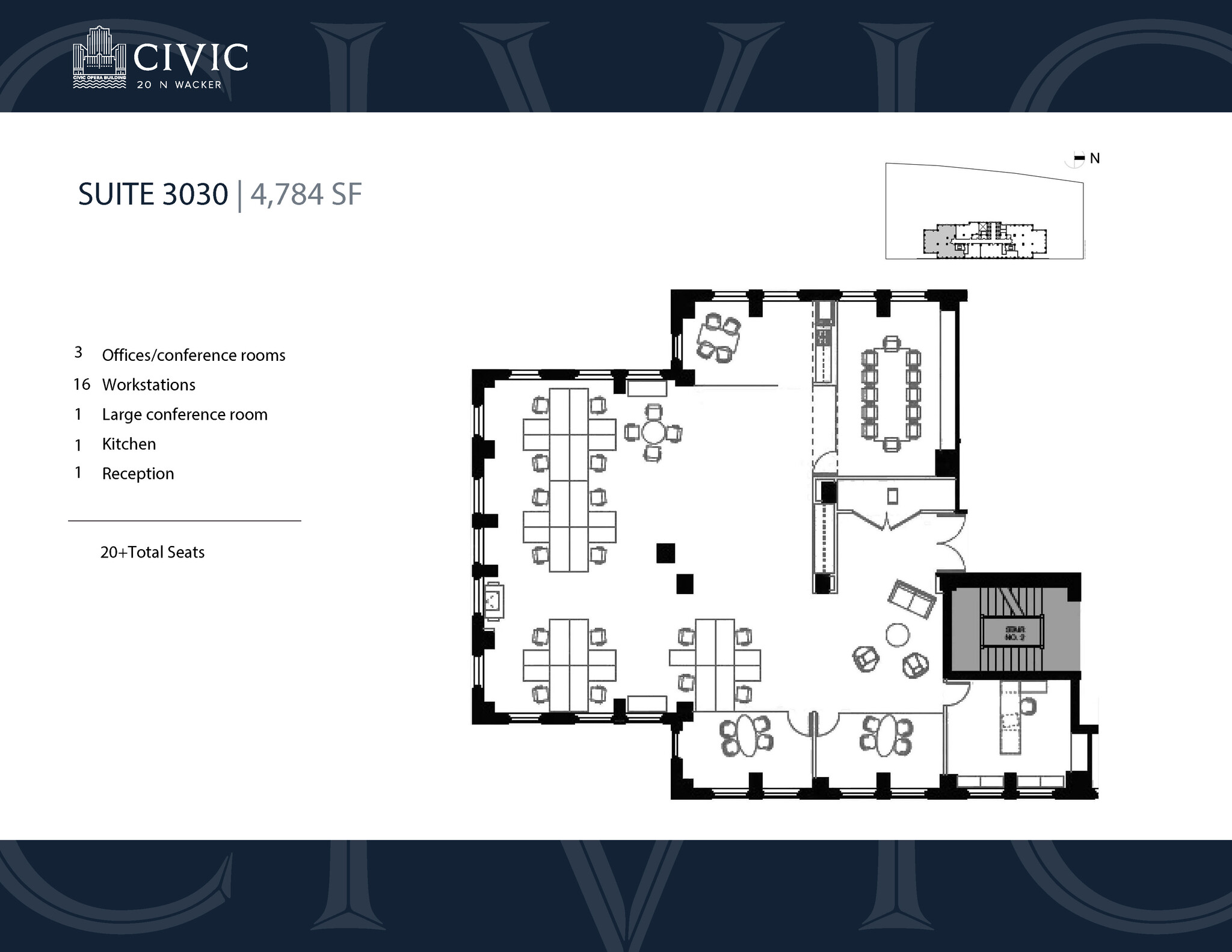 20 N Wacker Dr, Chicago, IL for lease Floor Plan- Image 1 of 4