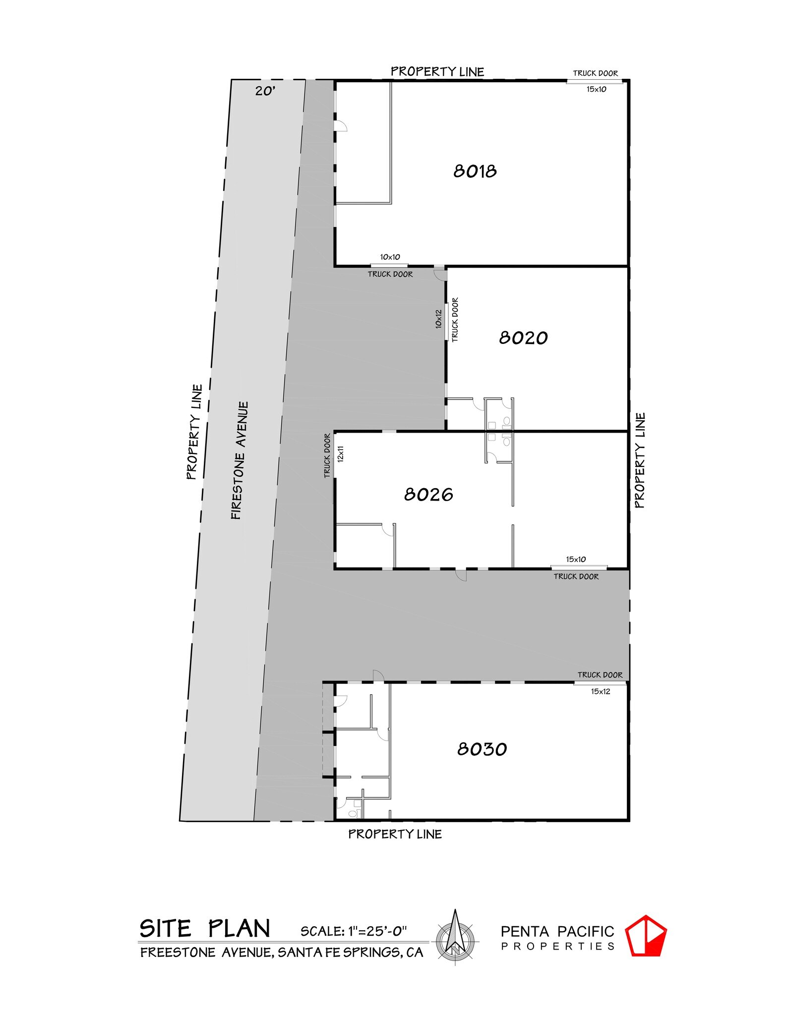 8030 Freestone Ave, Santa Fe Springs, CA for lease Site Plan- Image 1 of 2