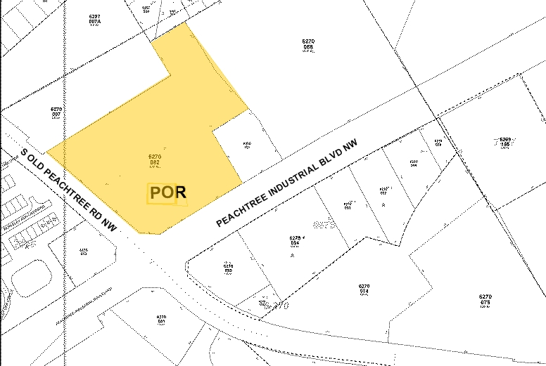 4895 Peachtree Industrial Blvd, Berkeley Lake, GA for lease - Plat Map - Image 3 of 8