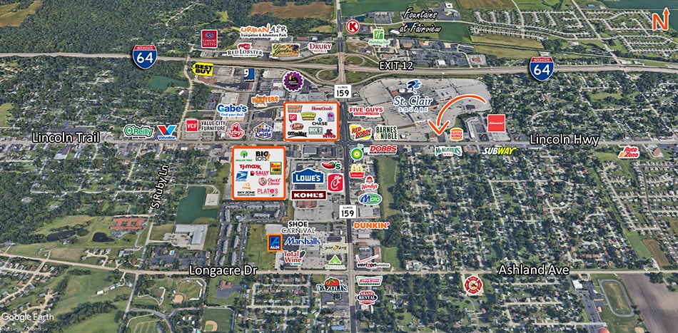 319-327 Lincoln Hwy, Fairview Heights, IL for lease - Building Photo - Image 2 of 14