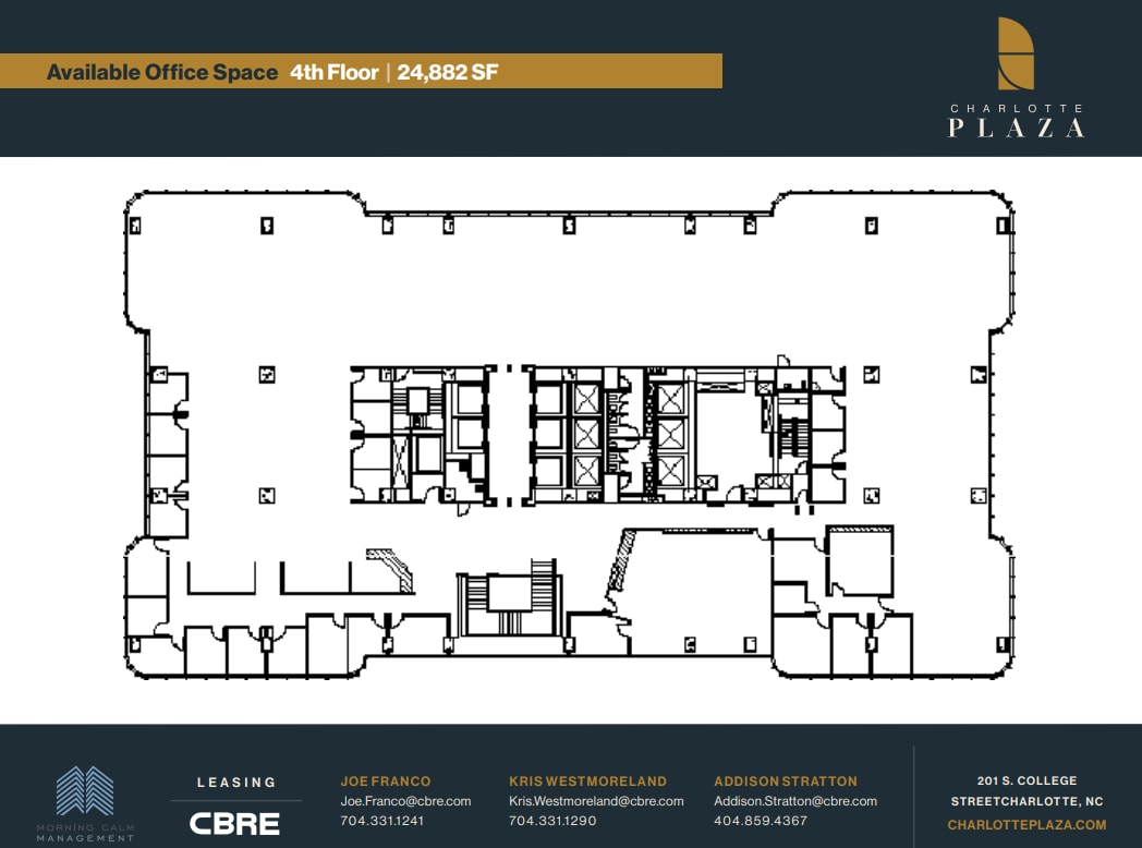 201 S College St, Charlotte, NC à louer Plan d’étage- Image 1 de 1