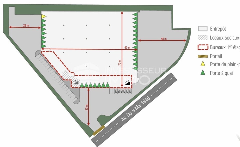 Flex in Villeneuve La Garenne for lease - Site Plan - Image 2 of 3