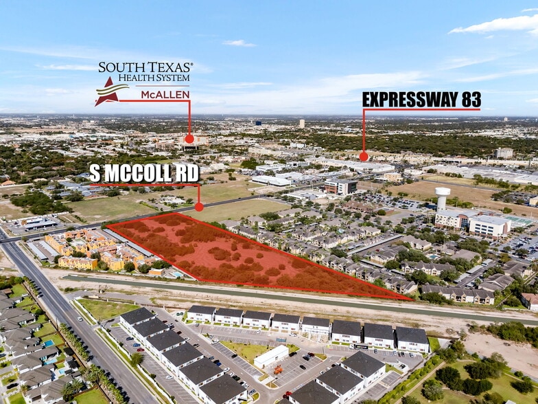 8.232 Acre Tract S. McColl Road, McAllen, TX for sale - Aerial - Image 2 of 7