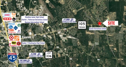 SH 105, Cut And Shoot, TX - Aerial map view - Image1