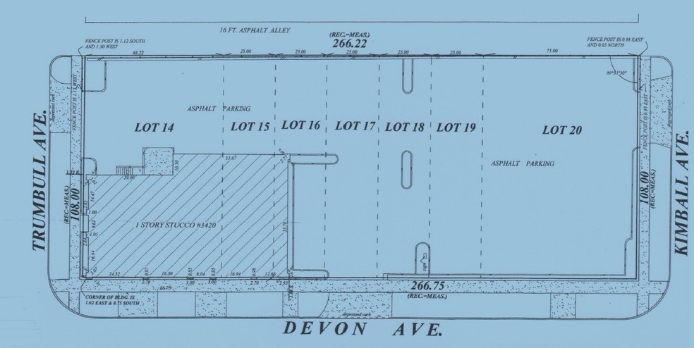 3420 W Devon Ave, Lincolnwood, IL à vendre - Plan cadastral - Image 1 de 1