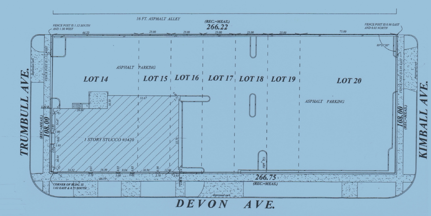 3420 W Devon Ave, Lincolnwood, IL à vendre Plan cadastral- Image 1 de 1