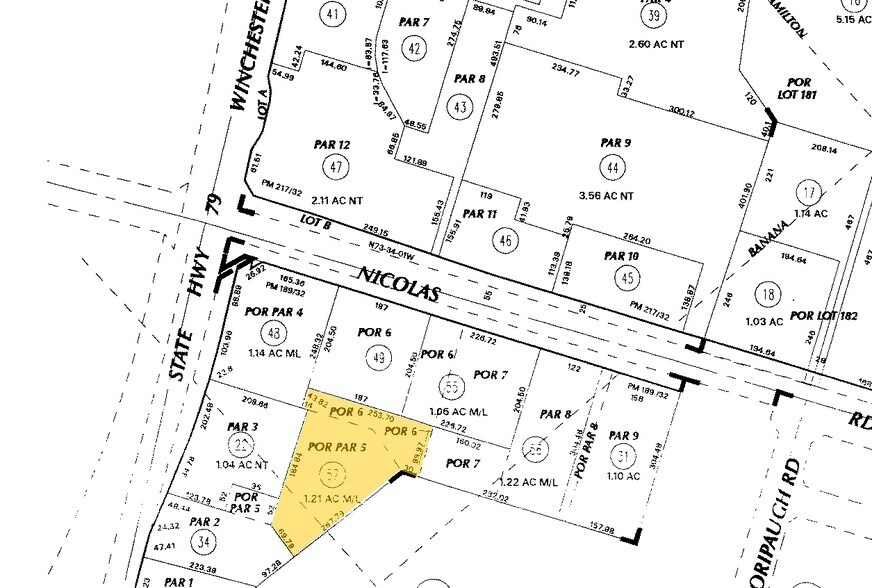 SE Winchester & Nicolas Rd, Temecula, CA for sale - Plat Map - Image 1 of 13