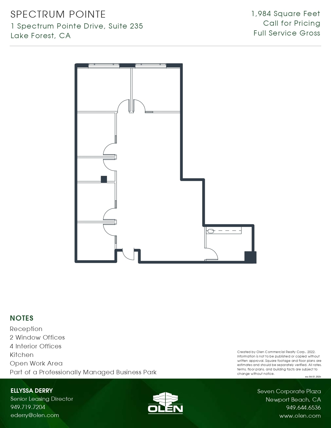 1 Spectrum Pointe Dr, Lake Forest, CA à louer Plan d’étage- Image 1 de 1