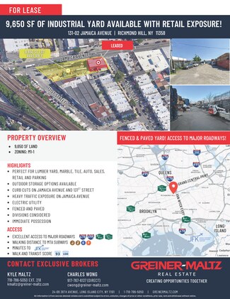 Plus de détails pour 131-02 Jamaica Ave, Richmond Hill, NY - Industriel à louer