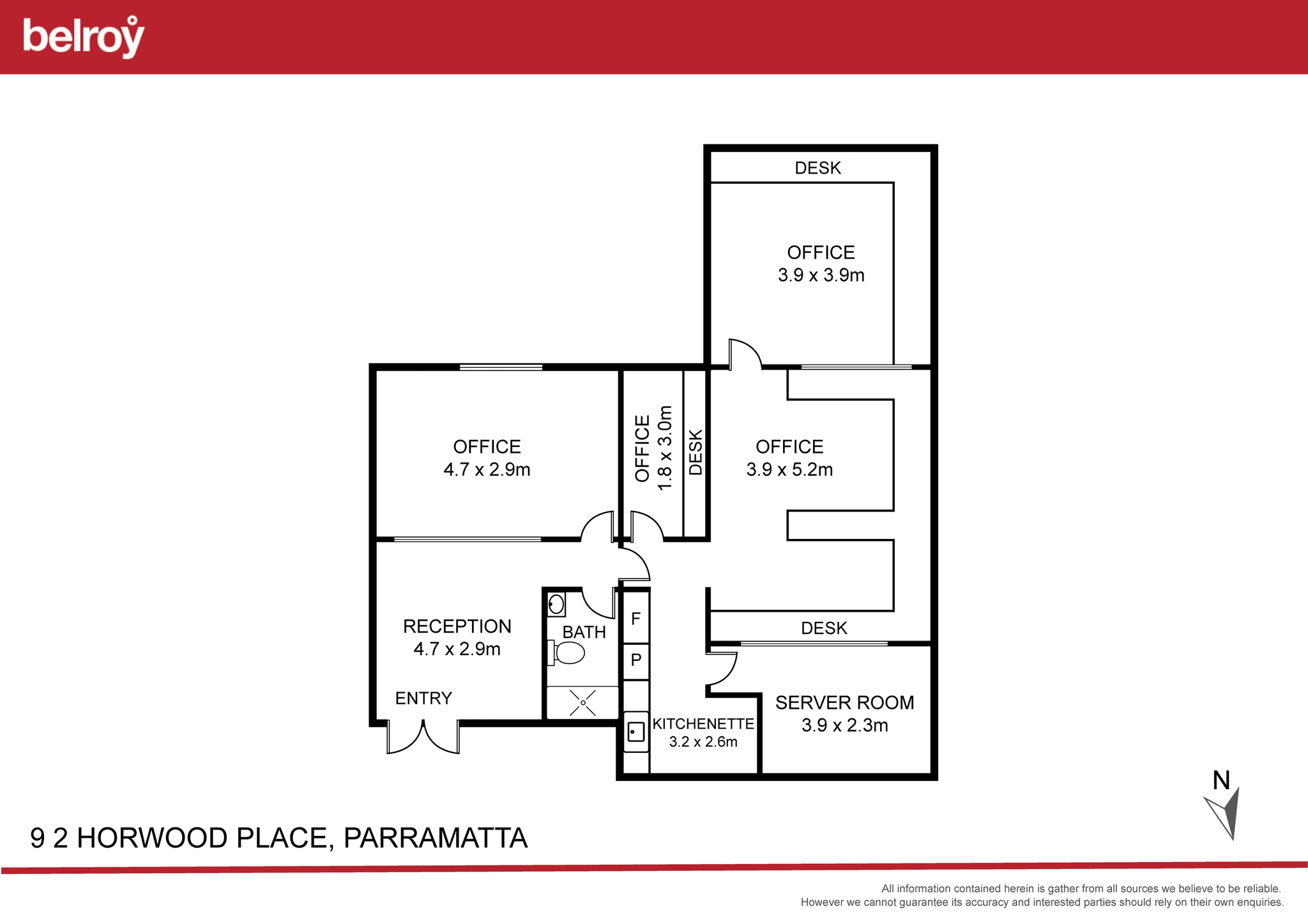 2 Horwood Pl, Parramatta à louer Plan d’étage- Image 1 de 7