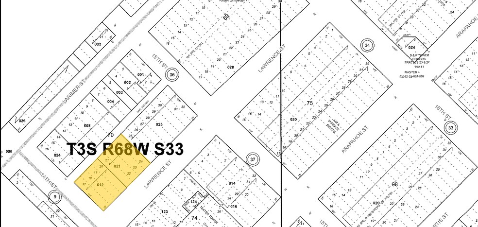 1401 Lawrence St, Denver, CO à louer - Plan cadastral - Image 2 de 24