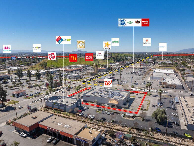 1634 E Highland Ave, San Bernardino, CA à vendre - Photo du bâtiment - Image 3 de 7