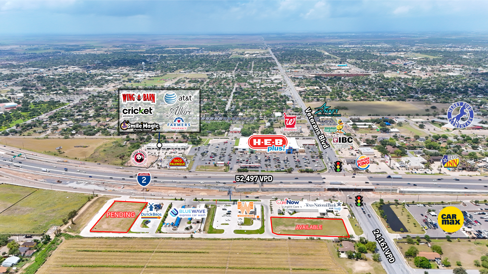 Interstate 2, San Juan, TX for sale Aerial- Image 1 of 6