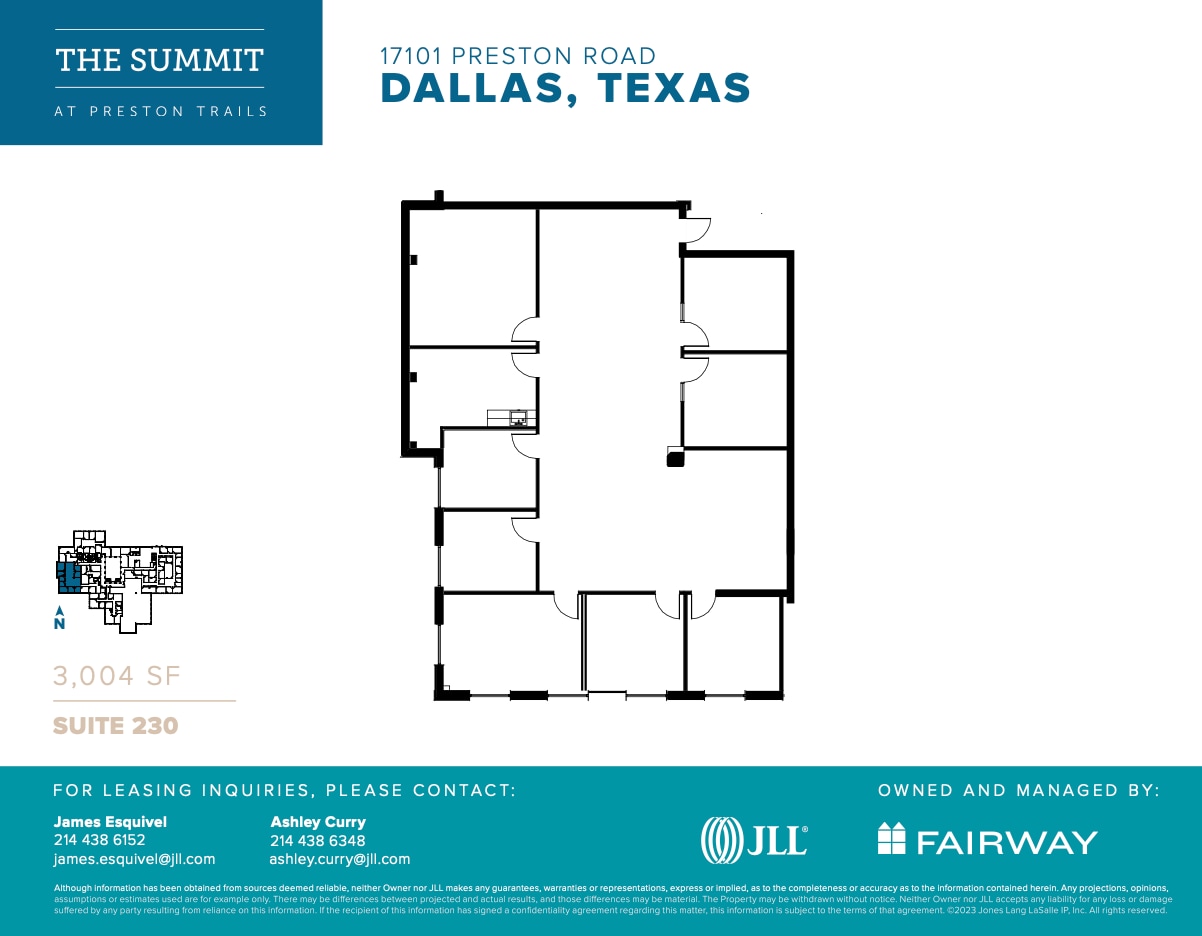 17101 Preston Rd, Dallas, TX à louer Plan d’étage- Image 1 de 1