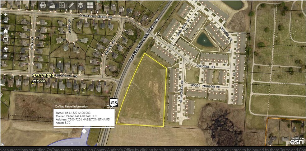 Hazelton-Etna Rd, Pataskala, OH for lease - Plat Map - Image 2 of 4