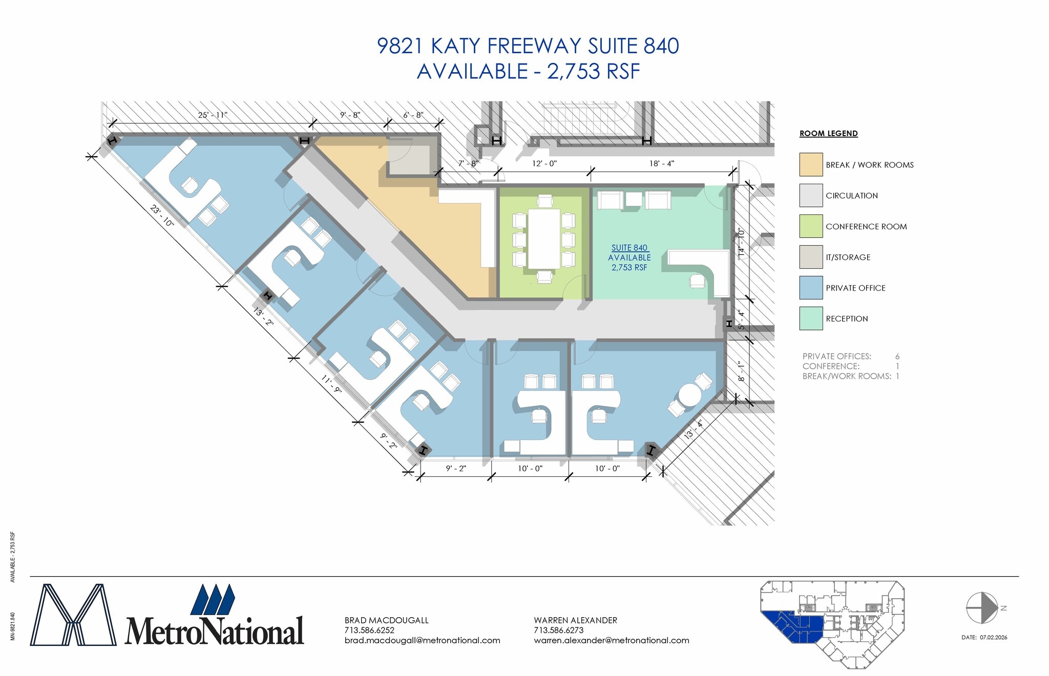 9821 Katy Fwy, Houston, TX à louer Plan d’étage- Image 1 de 1