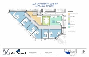 9821 Katy Fwy, Houston, TX à louer Plan d’étage- Image 1 de 1