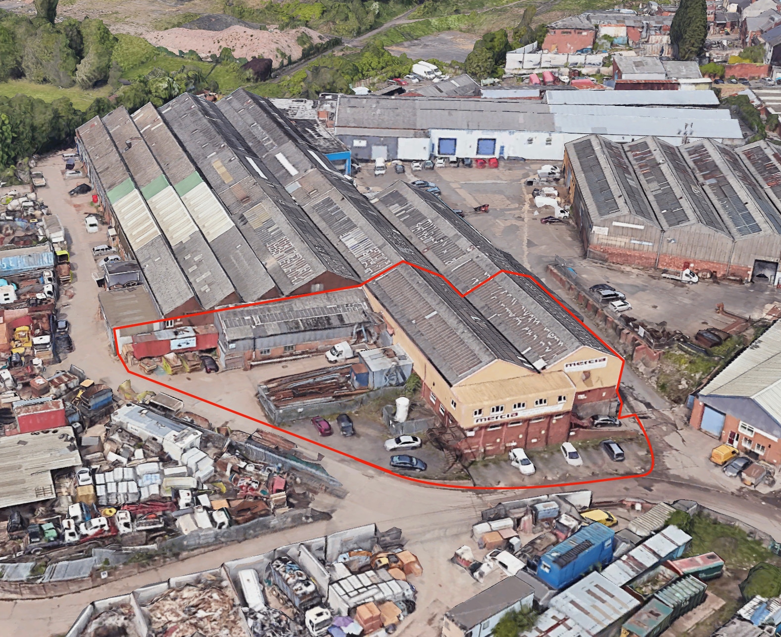 Dudley Central-Trading Est Shaw Rd, Dudley for lease Aerial- Image 1 of 9