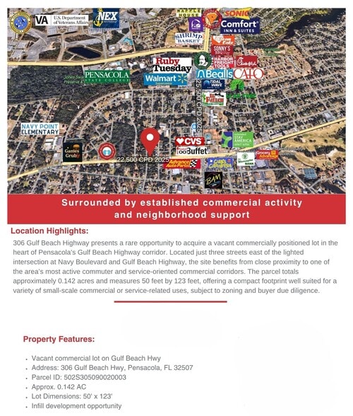 306 Gulf Beach Hwy, Pensacola, FL à vendre - Autre - Image 2 de 3