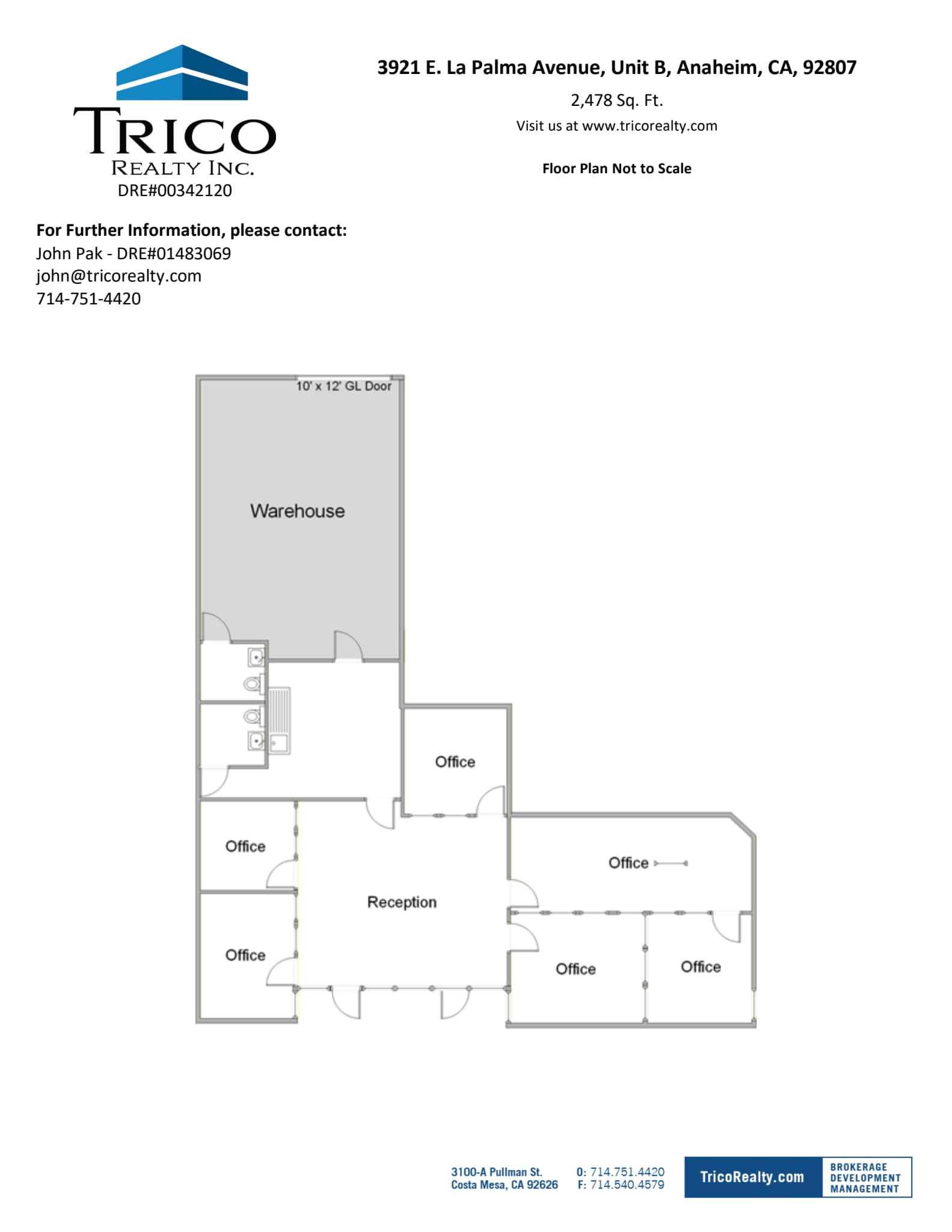 3911-3921 E La Palma Ave, Anaheim, CA for lease Floor Plan- Image 1 of 1