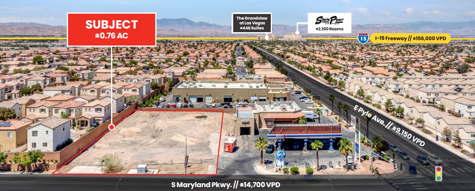 S Maryland Pkwy & E Pyle Ave, Las Vegas, NV for sale Aerial- Image 1 of 11