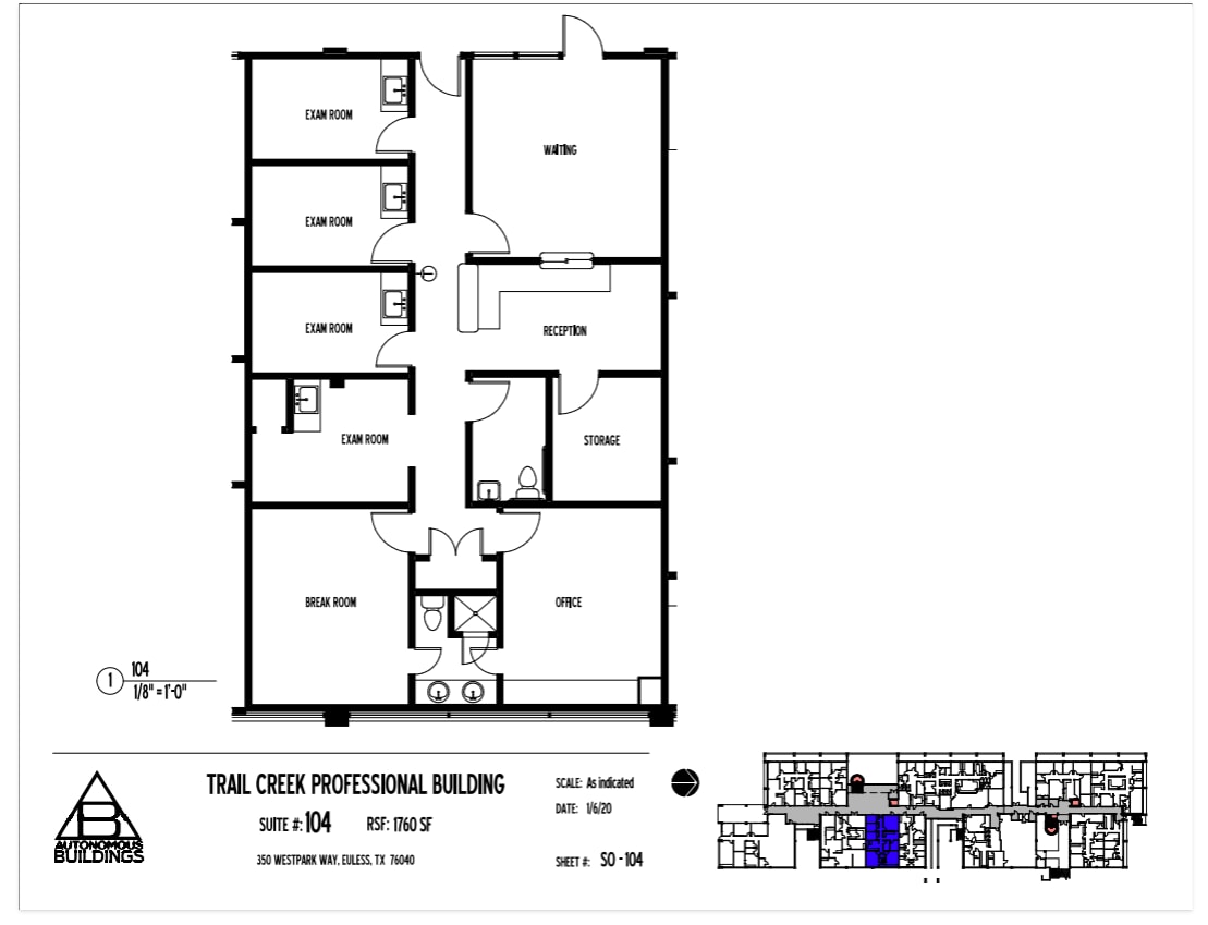 350 Westpark Way, Euless, TX à louer Plan d’étage- Image 1 de 1