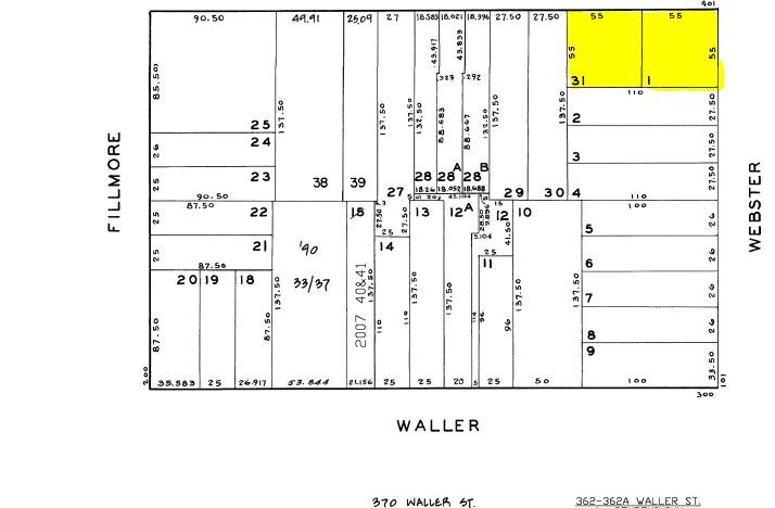 401 Haight St, San Francisco, CA for lease - Plat Map - Image 2 of 2