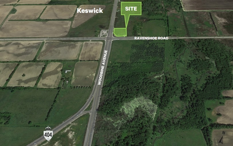 Woodbine & Ravenshoe Rd, Georgina, ON for lease Aerial- Image 1 of 3