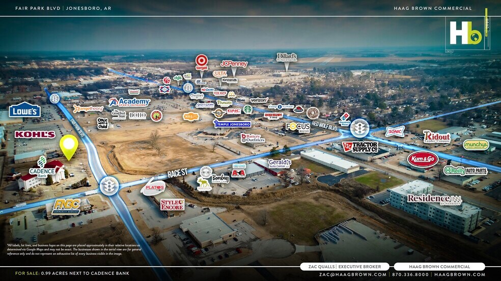 Fair Park Boulevard, Jonesboro, AR à vendre - Aérien - Image 3 de 4