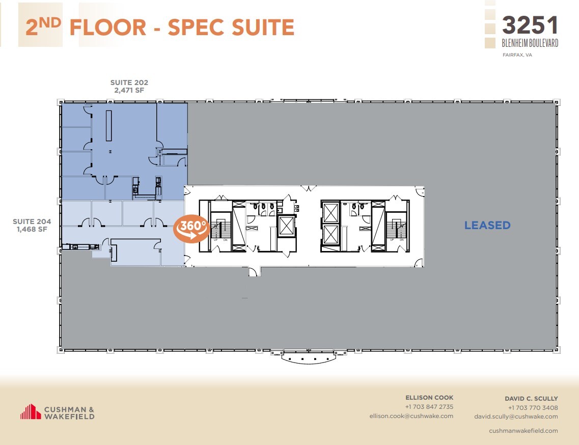 3251 Blenheim Blvd, Fairfax, VA à louer Plan d’étage- Image 1 de 1