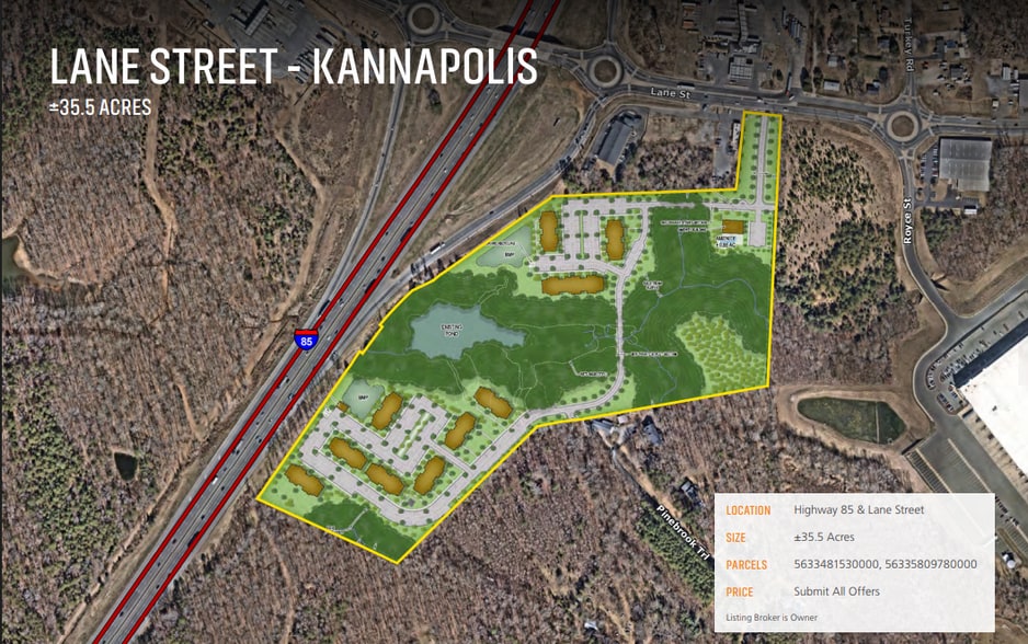 2802 Lane Street, Kannapolis, NC for sale - Aerial - Image 1 of 1