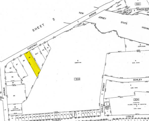 1413-1415 Chestnut Ave, Hillside, NJ à vendre - Plan cadastral - Image 3 de 3