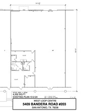 5407-5419 Bandera Rd, San Antonio, TX à louer Plan d  tage- Image 1 de 1