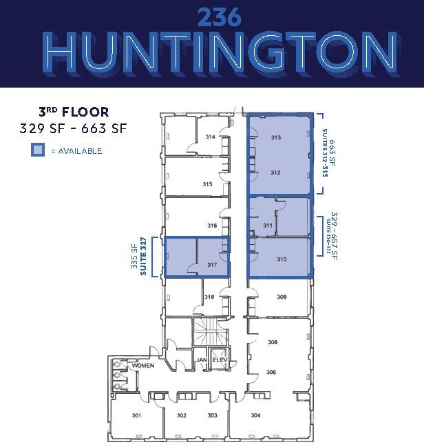 236 Huntington Ave, Boston, MA for lease Floor Plan- Image 1 of 1